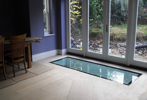 walk-on flat glass rooflights for basement lighting